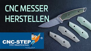 CNCSTEP  DIY Messer mit CNC Fräse  Griff aus G10GFK  Kupfer amp Werkzeugstahl fräsen [upl. by Burra]