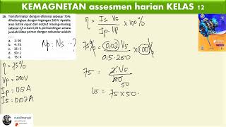 KEMAGNETAN assesmen harian no 26 KELAS 12 [upl. by Ynaffat502]