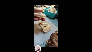 PEELING AND CUTTING BANANA [upl. by Sharos]