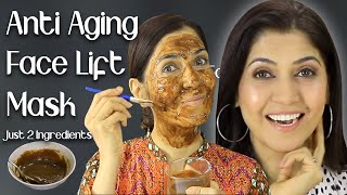 Homemade Face Lift Mask Just 2 Ingredients  7 Days Anti Aging Skin Tightening  Ghazal Siddique [upl. by Bullock242]