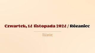 Różaniec  14 listopada 2024 [upl. by Kwang]