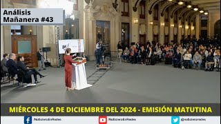 Edición Matutina Miércoles 4 de Diciembre 2024 [upl. by Myrvyn]