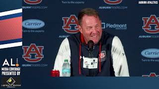 Hugh Freeze previews Auburns matchup with Vanderbilt amp rematch with QB Diego Pavia [upl. by Odraner]