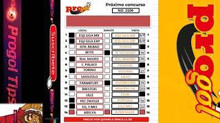 PROGOL 2104 ARMA TU QUINIELA CON PROGOL TIPS Y A GANAR [upl. by Neened261]