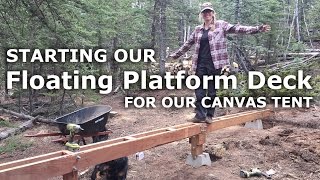 Update on Floating Deck Platform  Creating Beams amp Leveled Footings  Our Journey  Episode 44 [upl. by Starlin]