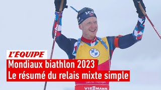 Mondiaux biathlon 2023  La Norvège sacrée sur le relais mixte simple la France 5e [upl. by Gardner236]