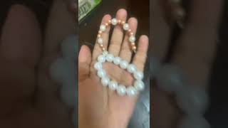 homemade rose gold and white Pearl bracelet [upl. by Purvis]