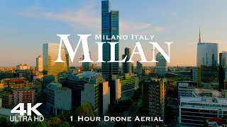 4K MILAN 🇮🇹 Milano Drone 2024  1 Hour Aerial of Milano amp Lake Como  Lombardia Italy Italia [upl. by Teodoro]