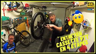 ENTRETIEN CASSETTE VTT en 4 étapes [upl. by Aeila]