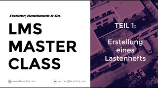 LMS Masterclass  Teil 1 Erstellung eines Lastenhefts [upl. by Nehepts444]