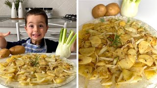 FINOCCHI CON PATATE IN PADELLA [upl. by Zashin605]