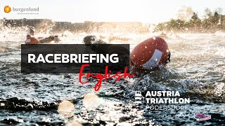 RACE BRIEFING Austria Triathlon Podersdorf ENGLISH [upl. by Plafker]