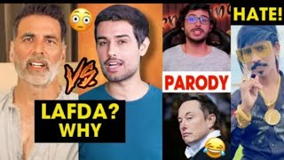 Dhruv Rathi vs Akshay Kumar Lafda carryminati Doli chai wala Ajaz Khan [upl. by Skardol]