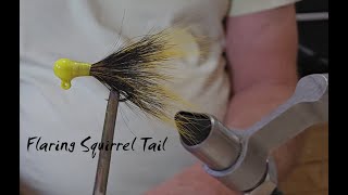 Flaring Squirrel Tail For A Crappie Jig [upl. by Demah792]