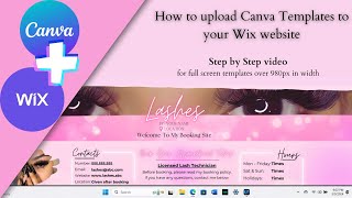 Wix Template  How to upload Canva Templates for Wix Website [upl. by Riatsila]