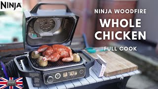 Full Chicken on the Ninja Woodfire  Huson DIY  Smoked to perfection [upl. by Uird]