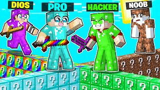 ¡DESAFIO de LUCKY BLOCKS NOOB VS PRO VS HACKER⚔️😂❓en MINECRAFT con SILVIOGAMER PANCRACIO y PERMON [upl. by Annatnas759]