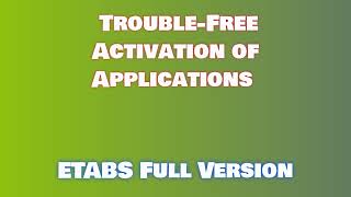 Quick Guide Installing and Activating ETABS  ETABS 2024 Download [upl. by Pape]