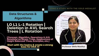 Lecture 87 Deletion In AVL Search Tree  L Rotation  L0 L1 L1  Operation on AVL Tree  DSA [upl. by Kcim]