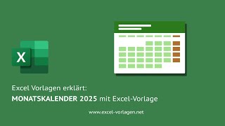 Kostenloser Monatskalender 2025 – Excel amp PDF zum Herunterladen 📆 [upl. by Kylander]