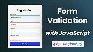 Form validation using Javascript on the client side for beginners [upl. by Imeon914]