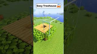 Minecraft Easy Treehouse😱 shorts [upl. by Noda717]