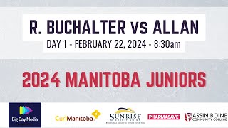 R BUCHALTER vs ALLAN  2024 Junior Championships Day 1 [upl. by Egiaf99]