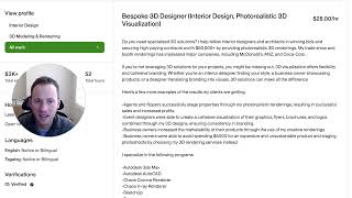 Upwork Profile Revamp 3D Designer for Architects [upl. by Ayor]