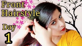 Simple Front Hairstyle for Everyday  Hairstyles for Girls  hairstyles for school  ItsmeJayeeta [upl. by Lledualc]