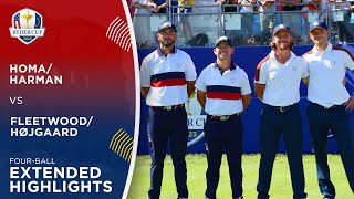 HomaHarman vs FleetwoodHøjgaard Extended Highlights  2023 Ryder Cup [upl. by Rhetta417]