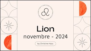 Horoscope Lion ♌️ Novembre 2024 🦉 par Christine Haas [upl. by Aracal]