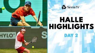 Sinner Plays Griekspoor Zverev Rublev amp Tsitsipas In Action  Halle 2024 Highlights Day 2 [upl. by Gautea]