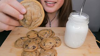 ASMR MILK amp FRESH CHOCOLATE CHIP COOKIES NO TALKING [upl. by Cordey]