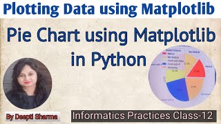 Pie Chart  Plotting Data using Matplotlib  Pie chart in Data Visualization  Pie Graph  IP [upl. by Arlina]