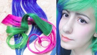 ➭ Como Pintar Extensiones De Colores  Como me pongo extensiones ❀  Miranda Ibañez [upl. by Ocsic527]