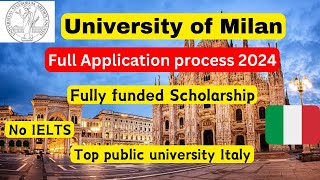 University of Milan Application process 2024  No IELTS  How to apply  Admission process Italy [upl. by Raven]