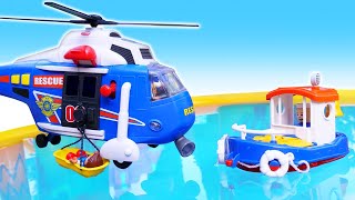 Wir packen einen Hubschrauber aus Videos für Kinder mit tollen Spielzeugautos [upl. by Jarlathus570]