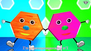 Shapes Song  76 Heptagon  Shapes Show Effects  BlackDiamond Nursery Rhymes amp Kids Song [upl. by Sirraj]