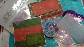 Crafters Companion Christmas Compendium Layered Up Cards Using the Embossing Folders [upl. by Ardnossak]