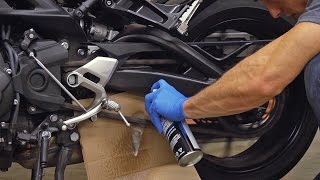 How To Lubricate Your Motorcycle Chain  MC Garage [upl. by Rammus]