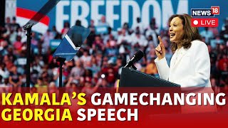 Kamala Harris Speech In Georgia LIVE  Kamala Vs Trump Ahead of US Elections 2024  US News  N18G [upl. by Salome233]