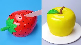 Yummy 3D Fondant Fruit Cake Looks Like Real  Satisfying Chocolate Cake  Best Cake Compilation [upl. by Elrak]