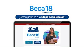 Beca 182024 tutorial de postulación para la SELECCIÓN [upl. by Lorrad]