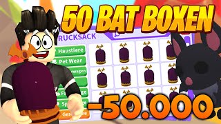 Ich öffne 50 Bat Boxen 50000 Candys im Adopt Me Halloween Update  RobloxDeutsch [upl. by Lathe721]