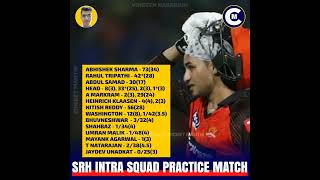 Sunrisers Hyderabad Intra Squad Practice Match Score  IPL 2024  Vineeth Nagarjun  Cricket Mantri [upl. by Boorer]