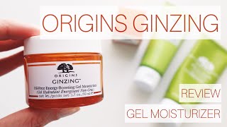 ORIGINS GEL MOISTURIZER GINZING ENERGY BOOSTING review  oil free energy boosting gel moisturizer [upl. by Bosson339]