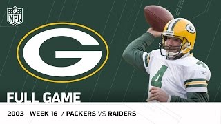 Full Game Brett Favre Plays on MNF After His Dads Passing  Packers vs Raiders  NFL [upl. by Auohs]