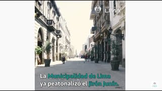 Peatonalización del Centro Histórico Jr Junín [upl. by Finley]