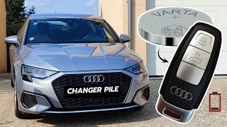 TUTO COMMENT CHANGER LA PILE DUNE CLÉ TÉLÉCOMMANDE AUDI A3  8Y 🪫🔋 [upl. by Quent]