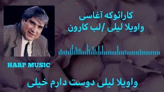 Karaoke  Aghasi  Mix  Vaveyla Leyli Labe Karon  کارائوکهآغاسیلب کارونواویلا لیلی [upl. by Elvia]